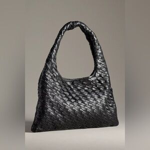 Walter Baker Black Woven Shoulder Bag